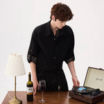 6208525363959,6208525363960,6208525363961,6208525363962, Paisley Trim Faux Two-Piece Shirt