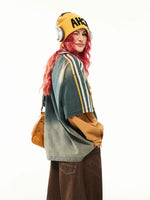 Patchwork Faux Layered Long Sleeve Top 3