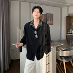 6192162242105,6192162242106,6192162242107,6192162242108, Patchwork Faux Two-Piece Casual Shirt