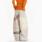 Patchwork Graffiti Print Wide-Leg Pants 4