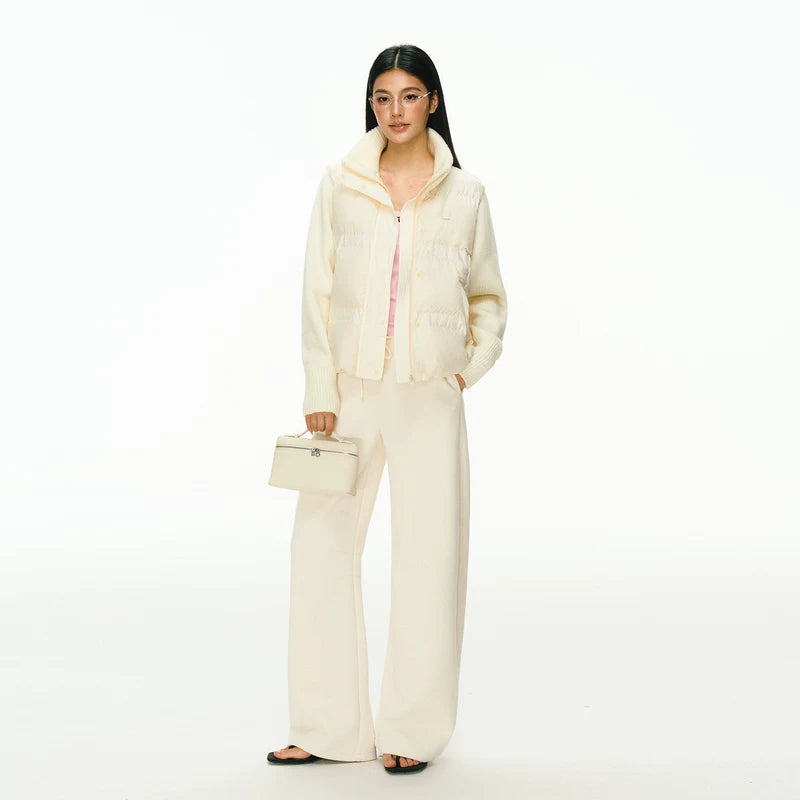 Patchwork Knit Puffer Jacket 5