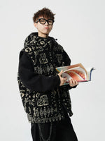 Patterned Fleece Hooded Zip Vest 5