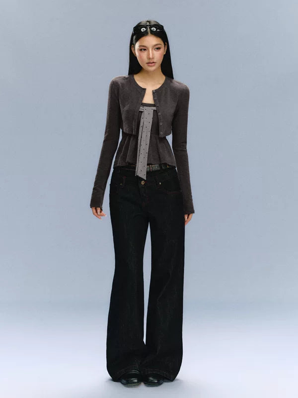 Peplum Cardigan and Polka Dot Top Set 5