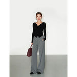 Pinstripe High Waist Wide Leg Pants 4