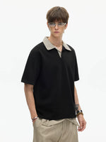 Plaid Collar Faux Two-Piece Shirt 3