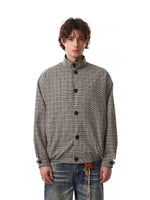 Plaid Colorblock Collar Loose Fit Jacket 2