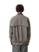 Plaid Colorblock Collar Loose Fit Jacket 4