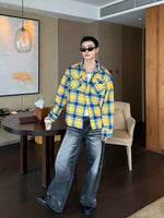 Plaid Double Pocket Long Sleeve Shirt 4