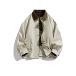 6013801129317,6013801129318,6013801129319,6013801129320,6013801129321,6013801129322, Plaid Lined Lapel Workwear Jacket