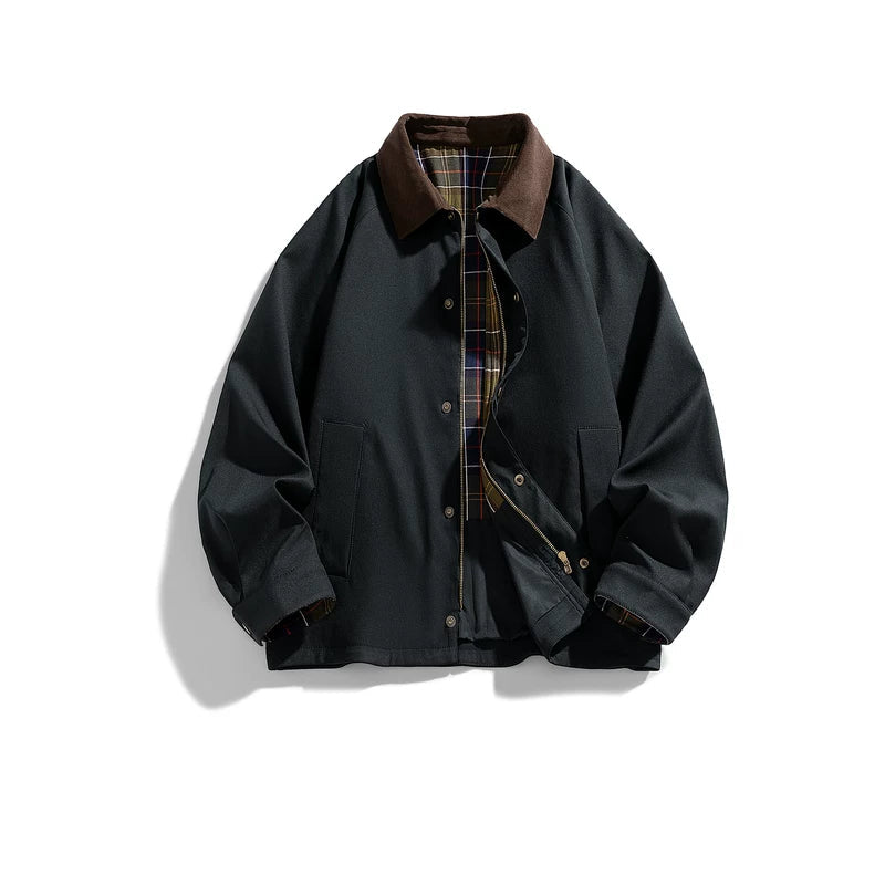 6013801129329,6013801129330,6013801129331,6013801129332,6013801129333,6013801129334, Plaid Lined Lapel Workwear Jacket