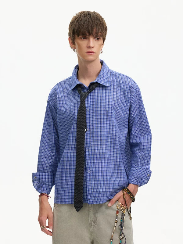 Plaid Long Sleeve Casual Button Down Shirt 3