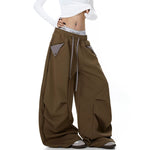 Plaid Patchwork Wide-Leg Dance Sweatpants 2