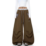 Plaid Patchwork Wide-Leg Dance Sweatpants 4