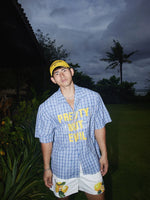 Plaid Short Sleeve Button-Up Graphic Shirt 5