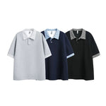 Plaid Trim Patchwork Short Sleeve Polo 4