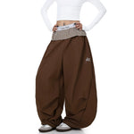 Plaid Waist Wide Leg Paratrooper Pants 4