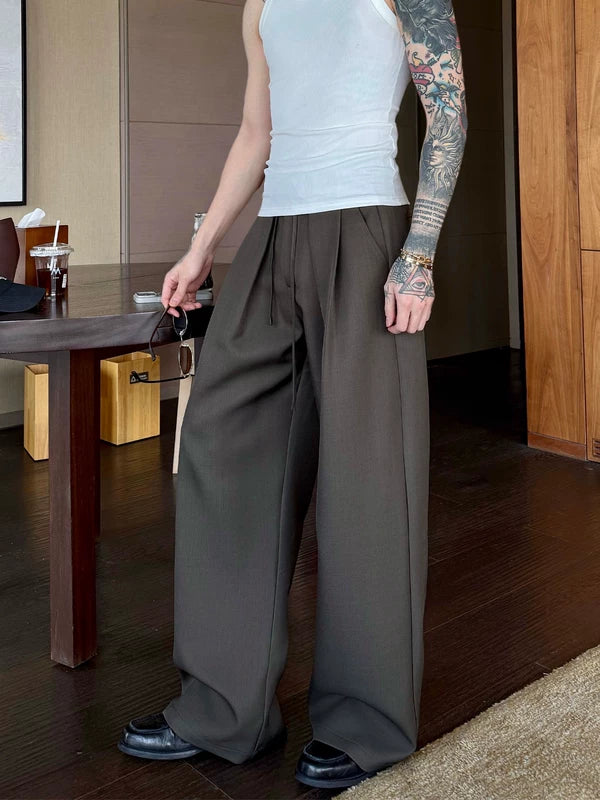 Pleated Wide Leg Work Casual Pants 5