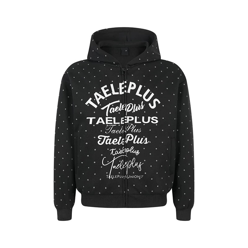 1627207:28341,6171042578708,1627207:28341,6171042578709,1627207:28341,6171042578710,6171042578708,6171042578709,6171042578710, Polka Dot Graphic Hooded Pullover Sweatshirt