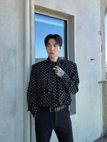 Polka Dot Long Sleeve Button Up Shirt 2