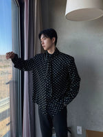 Polka Dot Long Sleeve Button Up Shirt 4