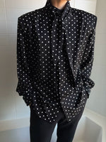 Polka Dot Long Sleeve Button Up Shirt 5