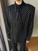 6021710893707,6021710893708,6021710893709, Polka Dot Long Sleeve Button Up Shirt