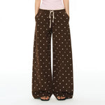 6034935996724,6034935996725,6034935996726,6034935996727, Polka Dot Wide Leg Casual Pants