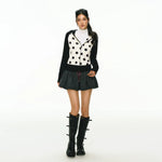 Polka Dot Zip Up Hooded Cardigan 4