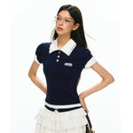 6035975533581,6035975533582,6035975533583,6035975533584, Polo Top and Ruffled Skirt Set