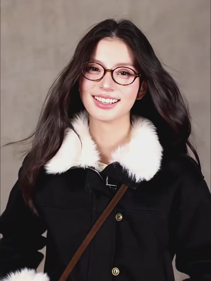 Slim Fit Faux Fur Trimmed Jacket