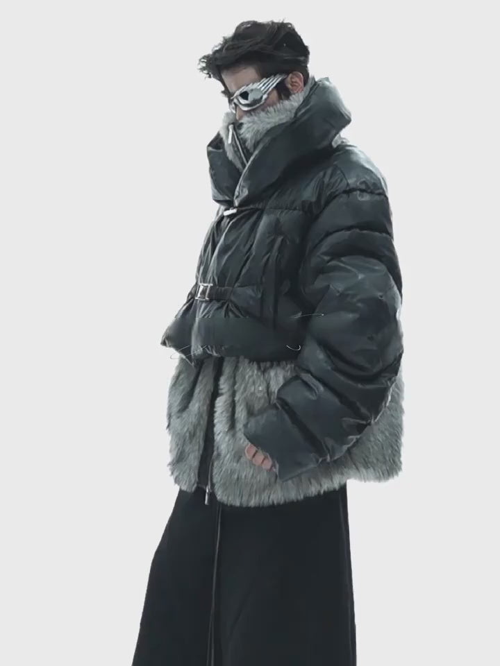 Yalıtımlı Kürk Kenarlı İki Parça Ceket 