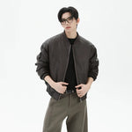 PU Leather Hooded Bomber Jacket 4