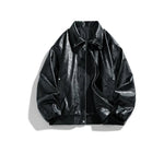 6012721644173,6012721644174,6012721644175,6012721644176,6012721644177, PU Leather Loose Fit Motorcycle Jacket