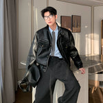 6195828110639,6195828110640,6195828110641, PU Leather Motorcycle Jacket