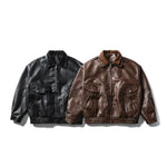 PU Leather Retro Motorcycle Jacket 3