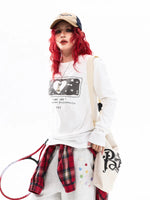 Puppy Print Long Sleeve Graphic T-Shirt 3