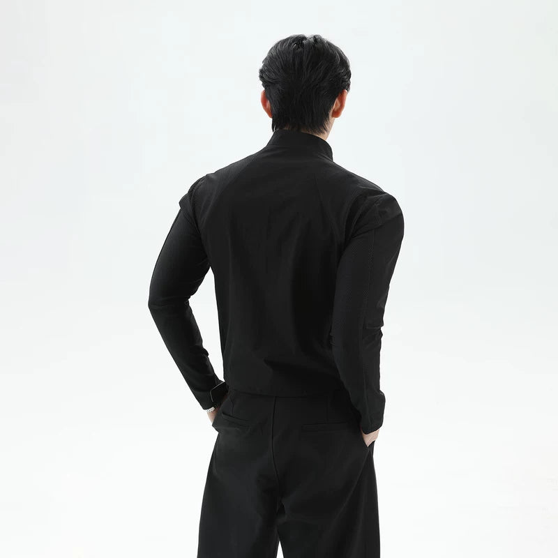 Quick-Dry Mesh Stand Collar Sports Jacket 4