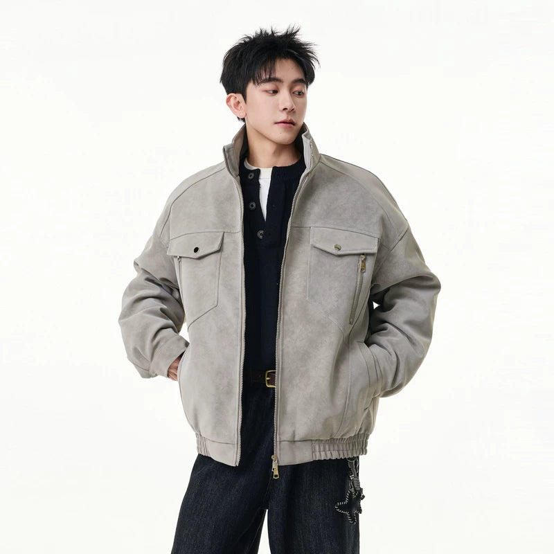 Quilted Lined PU Leather Motorcycle Jacket 5