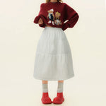 ,1627207:30155,6011385360422,1627207:30155,6011385360420,6011385360422,6011385360420, Quilted Mid-Length A-Line Star Skirt