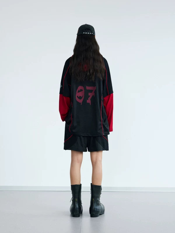 Racing-Inspired Mesh Hooded Long Sleeve Jersey 4