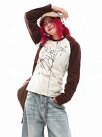 Raglan Long Sleeve Horse Print Turtleneck 4