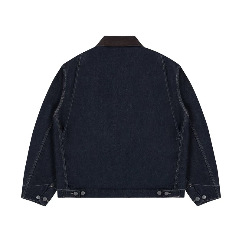 Raw Denim Detroit Style Workwear Jacket 2