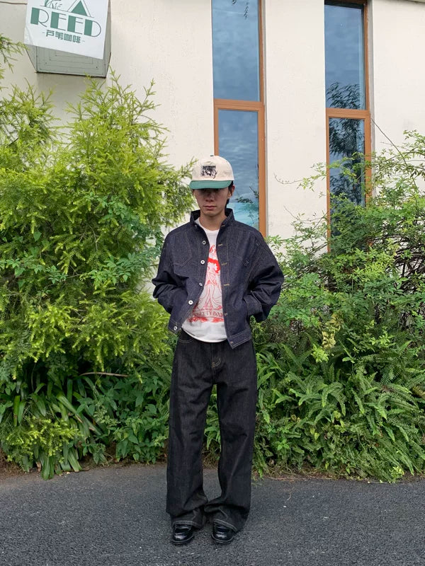 Raw Denim Short Loose Fit Jacket 2