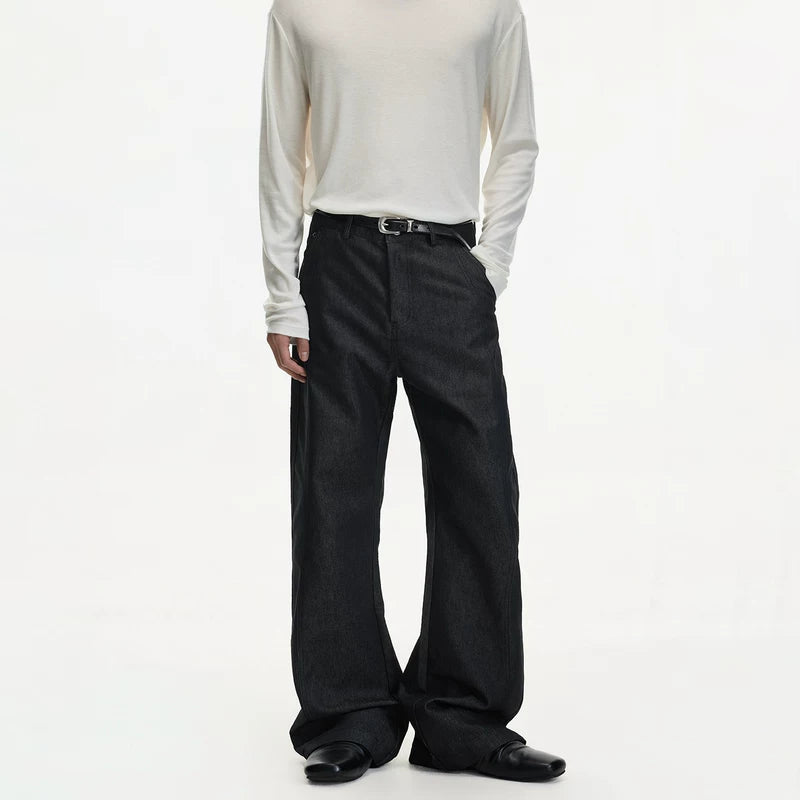 Raw Denim Wide Leg Flare Pants 3