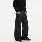 Raw Denim Wide Leg Jeans Pants 2