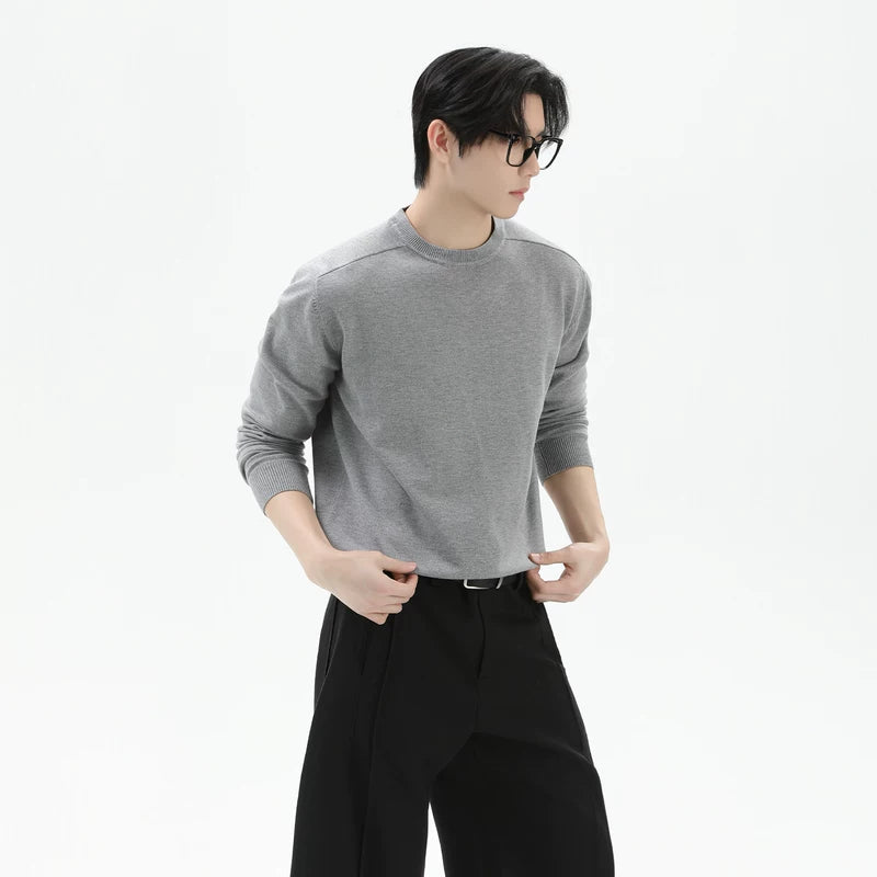 Relaxed Fit Crewneck Knit Sweater 5