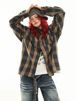 Relaxed Fit Long Sleeve Plaid Shirt 3