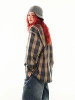 Relaxed Fit Long Sleeve Plaid Shirt 5