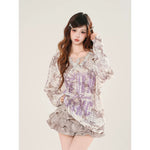 Relaxed Lace V-Neck Long Sleeve Top 3