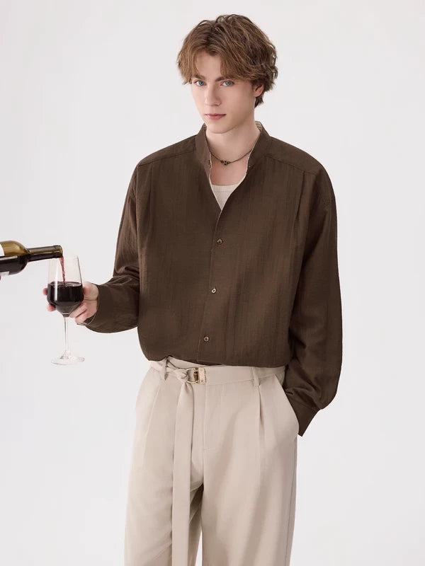 Relaxed Linen Long-Sleeve Button Shirt 2